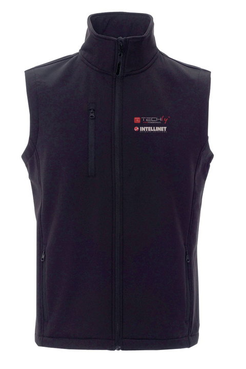 Men's sleeveless vest black size L with Techly Professional and Intellinet logos - Techly I-NET-SMAL