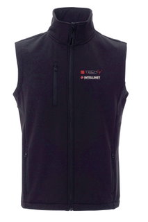 Men's sleeveless vest black size XL with Techly Professional and Intellinet logos - Techly I-NET-SMAXL