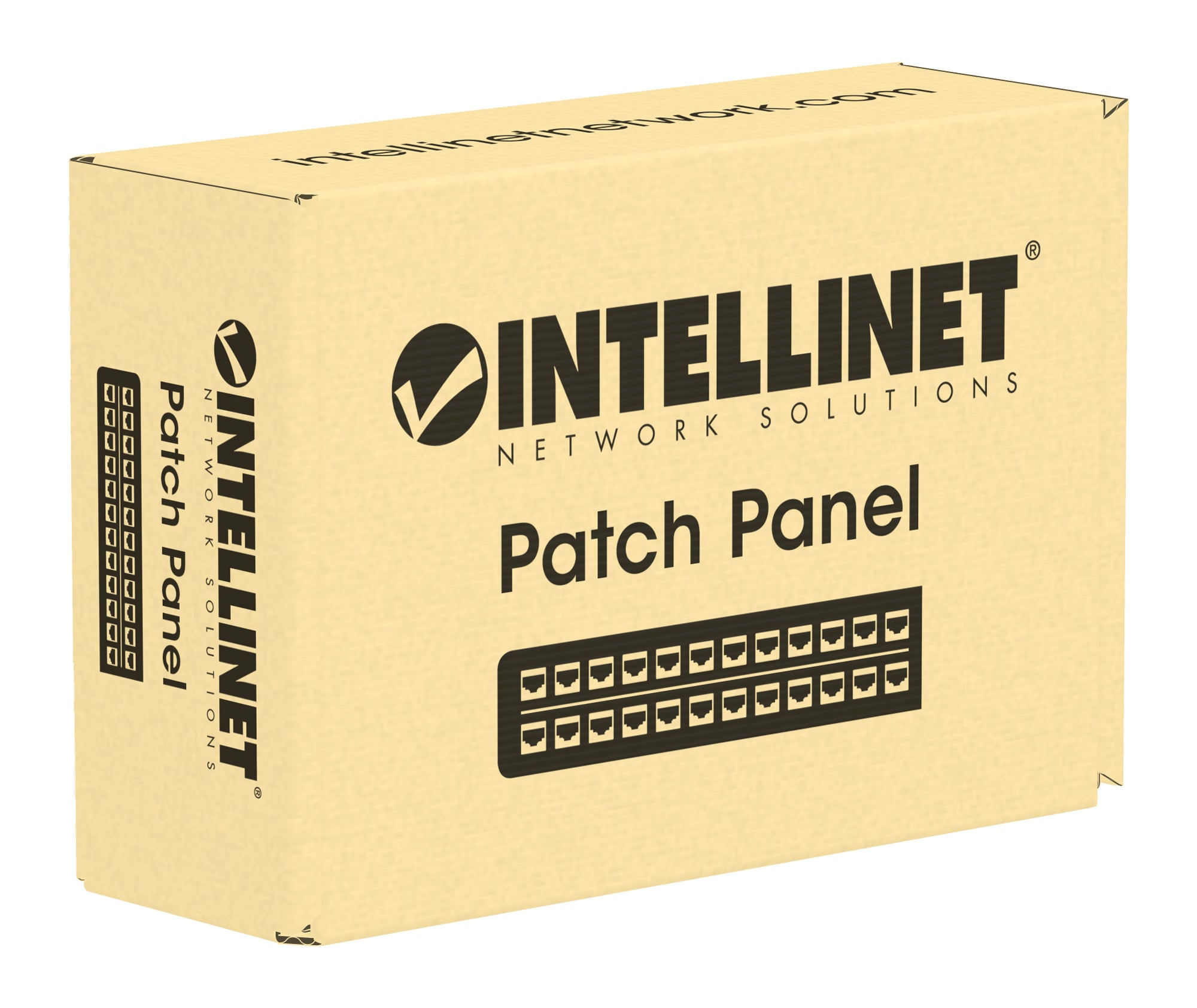 Pannello Patch 8 Posti Cat6A Schermato da Scrivania Nero - Intellinet I-PP 08-E-C6ABI