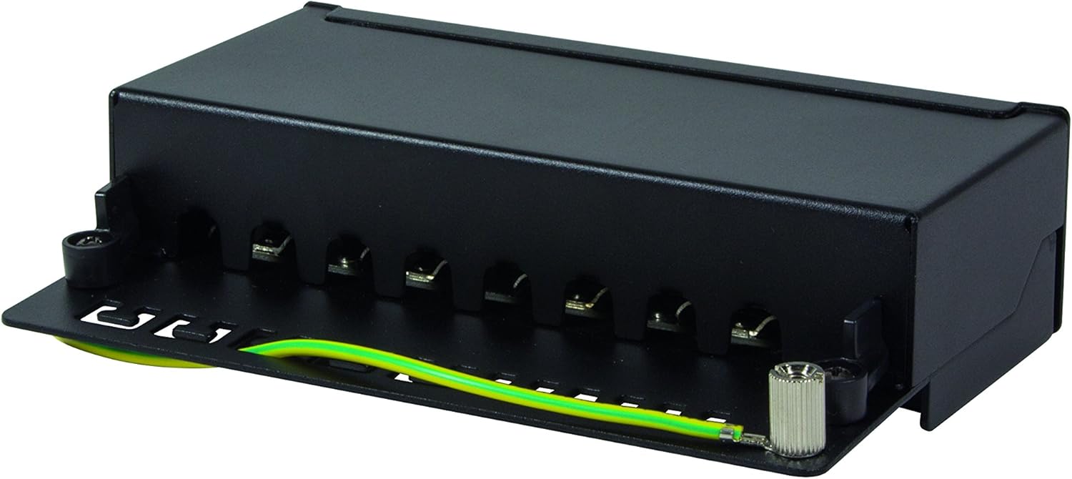 Pannello Patch 8 Porte Cat6 STP Nero - Logilink I-PP 08-E-C6B
