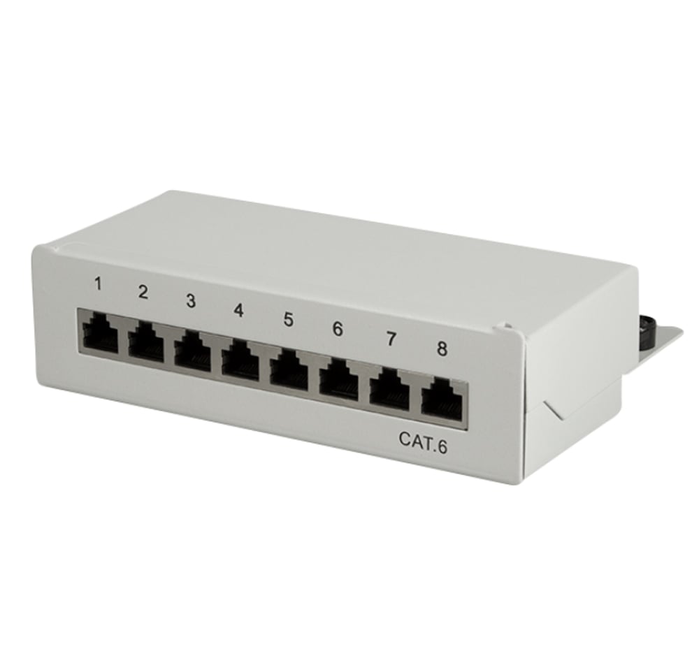 Pannello Patch 8 Porte Cat6 STP Grigio - Intellinet I-PP 08-E-C6S