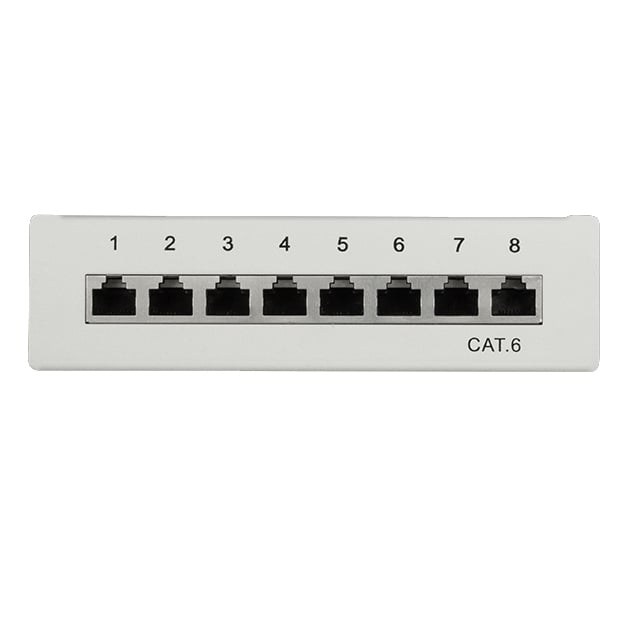 Pannello Patch 8 Porte Cat6 STP Grigio - Intellinet I-PP 08-E-C6S
