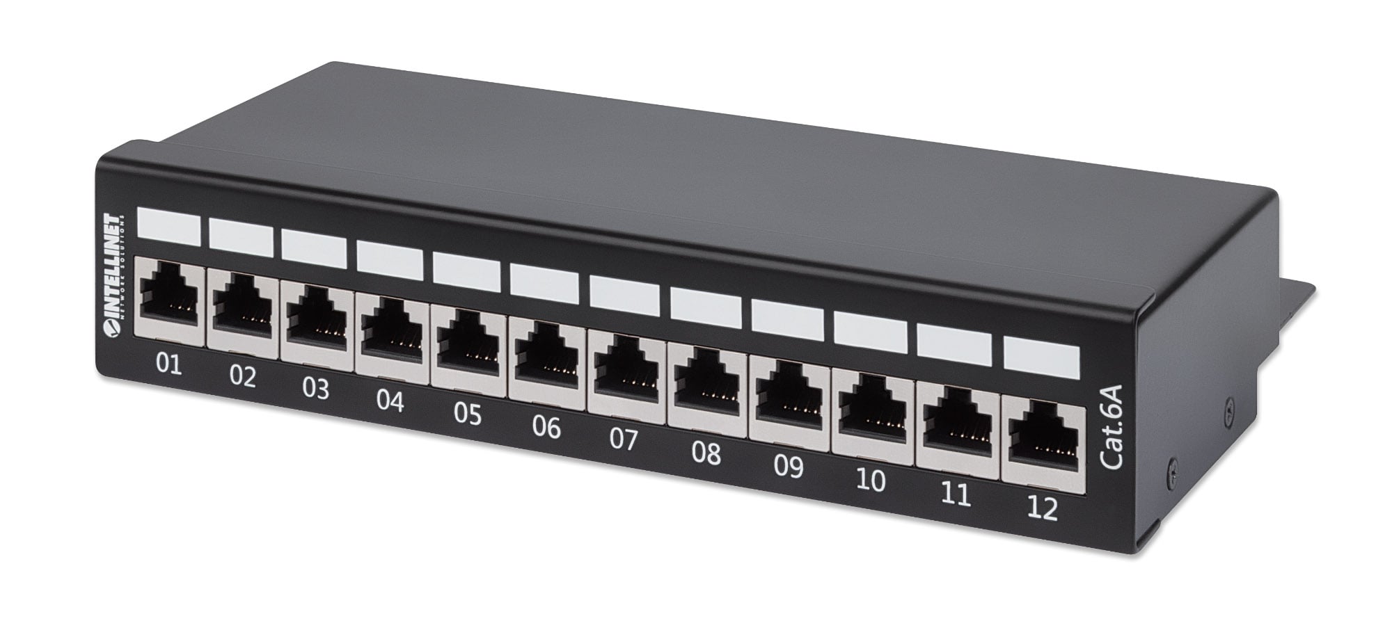Patch Panel 12 Ports Cat6a Shielded Desktop Black - Intellinet I-PP 12-C6ABI