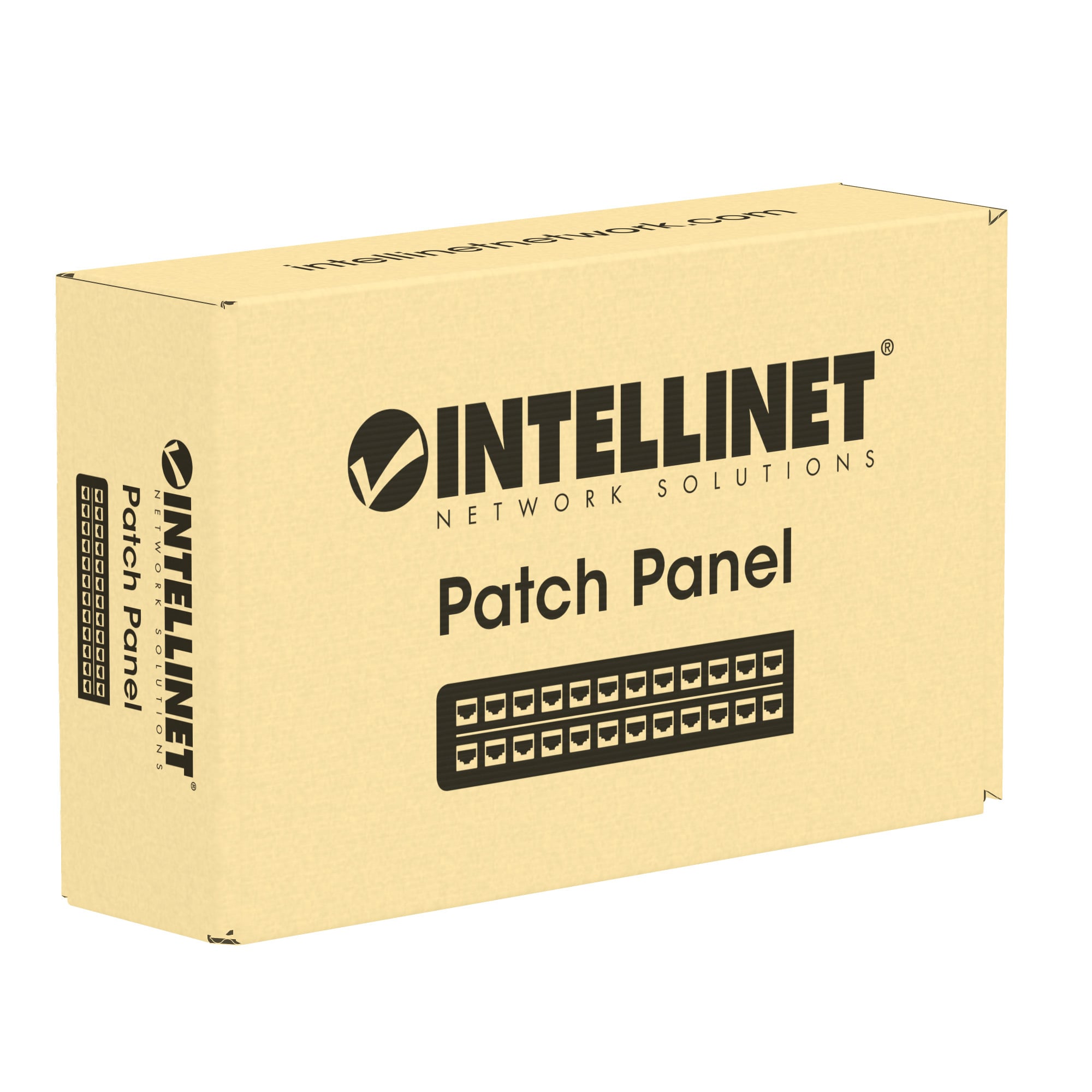 Pannello Patch 12 Posti Cat6a Schermato da Scrivania Nero - Intellinet I-PP 12-C6ABI