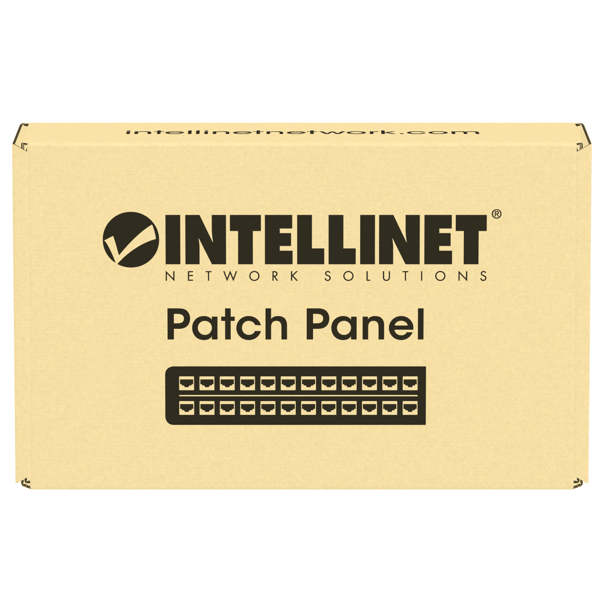 Pannello Patch 12 Posti Cat6a Schermato da Scrivania Nero - Intellinet I-PP 12-C6ABI