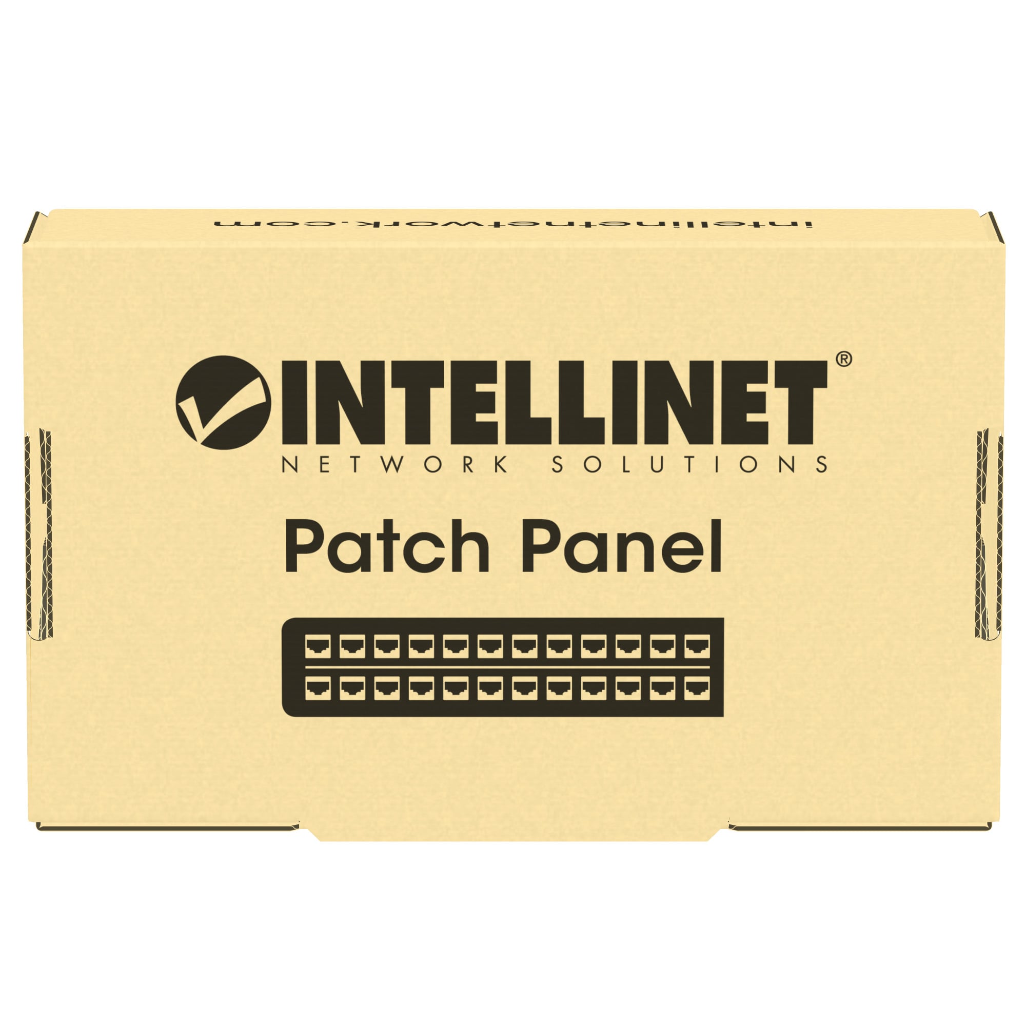 Pannello Patch 12 Posti Cat6a Schermato da Scrivania Nero - Intellinet I-PP 12-C6ABI