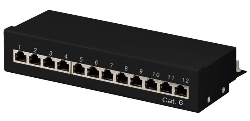 Pannello Patch 12 Porte Cat6 FTP Nero - Intellinet I-PP 12-E-C6B