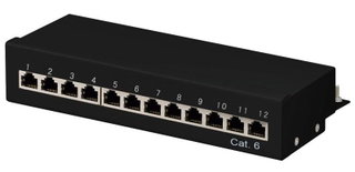 Pannello Patch 12 Porte Cat6 FTP Nero - Intellinet I-PP 12-E-C6B