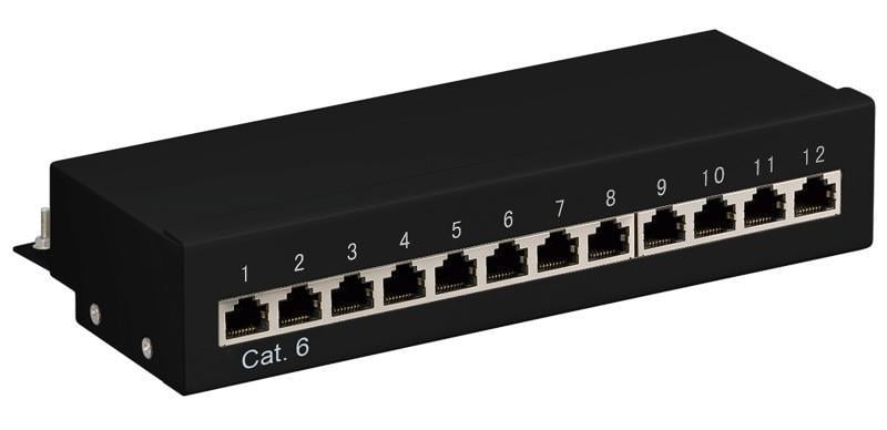 Pannello Patch 12 Porte Cat6 FTP Nero - Intellinet I-PP 12-E-C6B