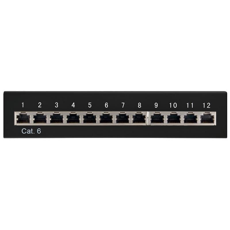 Pannello Patch 12 Porte Cat6 FTP Nero - Intellinet I-PP 12-E-C6B