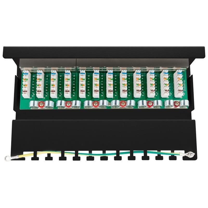 Pannello Patch 12 Porte Cat6 FTP Nero - Intellinet I-PP 12-E-C6B