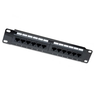 Pannello Patch 10" 12 Porte UTP Cat6A 1U - Intellinet I-PP 12-R6AU-10
