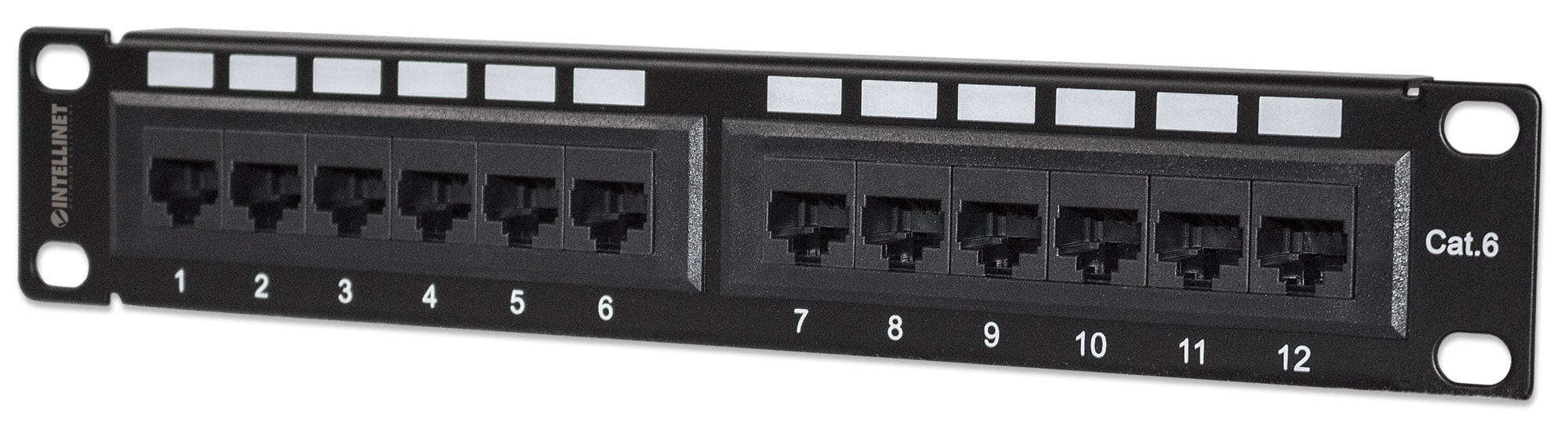 Pannello Patch per Rack 10'' 12 Porte UTP Cat6 1HE - Intellinet I-PP 12-R6U-10