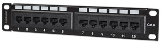 Pannello Patch per Rack 10" 12 Porte UTP Cat6 1HE - Intellinet I-PP 12-R6U-10