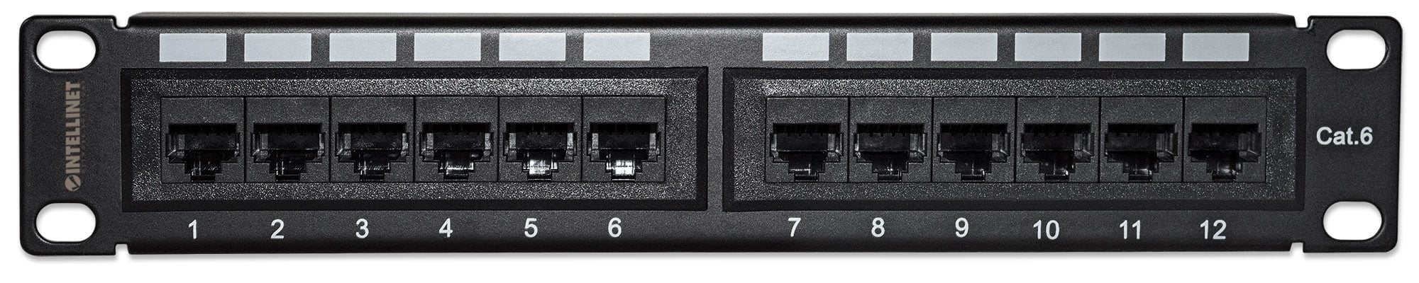 Pannello Patch per Rack 10'' 12 Porte UTP Cat6 1HE - Intellinet I-PP 12-R6U-10
