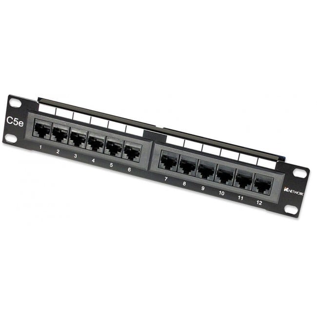 Pannello Patch 12 Porte, 10'', 1U, Cat5E UTP - Intellinet I-PP 12-RU-10