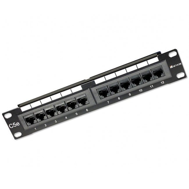 Pannello Patch 12 Porte, 10'', 1U, Cat5E UTP - Intellinet I-PP 12-RU-10