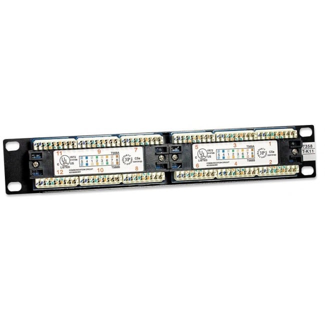 Pannello Patch 12 Porte, 10'', 1U, Cat5E UTP - Intellinet I-PP 12-RU-10