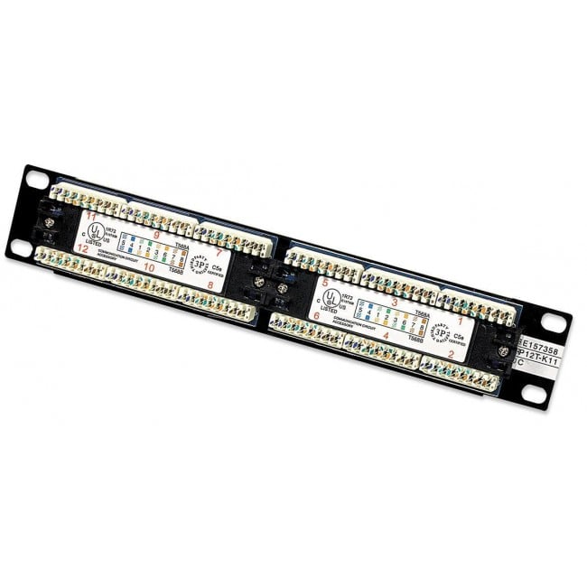 Pannello Patch 12 Porte, 10'', 1U, Cat5E UTP - Intellinet I-PP 12-RU-10