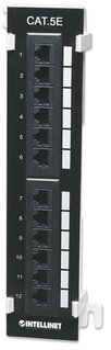 Patch Panel 12 Ports UTP Cat5e Wall Mount - Intellinet I-PP 12-RU-A-C5E