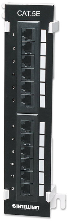 Patch Panel 12 Ports UTP Cat5e Wall Mount - Intellinet I-PP 12-RU-A-C5E