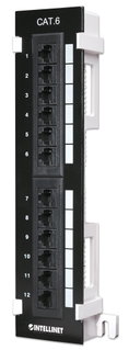 Patch Panel 12 Ports UTP Cat6 Wall Mount - Intellinet I-PP 12-RU-C6