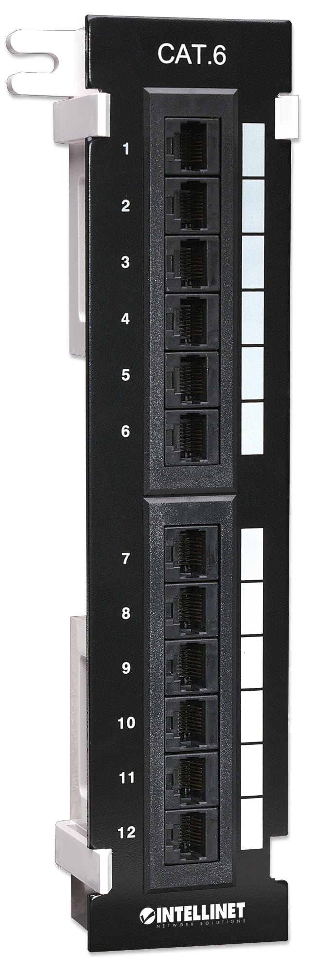 Pannello Patch 12 Porte UTP Cat6 Installazione a Muro - Intellinet I-PP 12-RU-C6