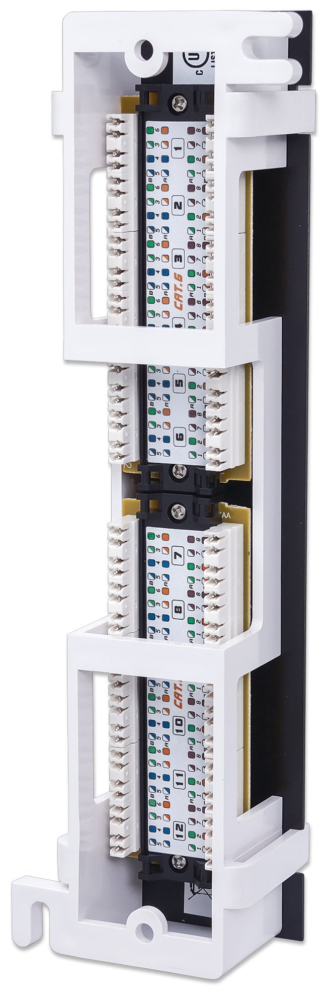 Pannello Patch 12 Porte UTP Cat6 Installazione a Muro - Intellinet I-PP 12-RU-C6