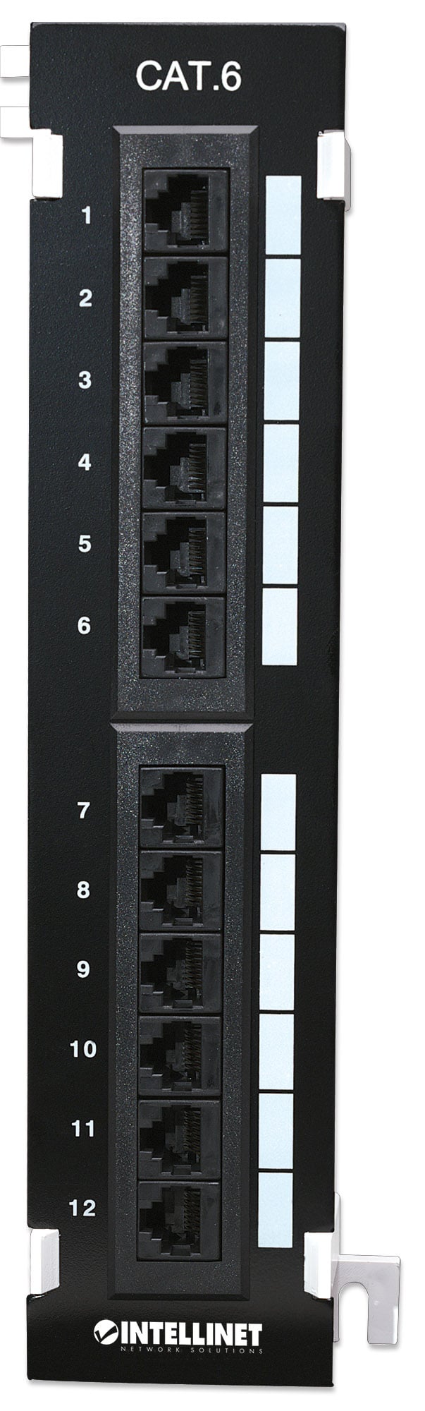 Pannello Patch 12 Porte UTP Cat6 Installazione a Muro - Intellinet I-PP 12-RU-C6