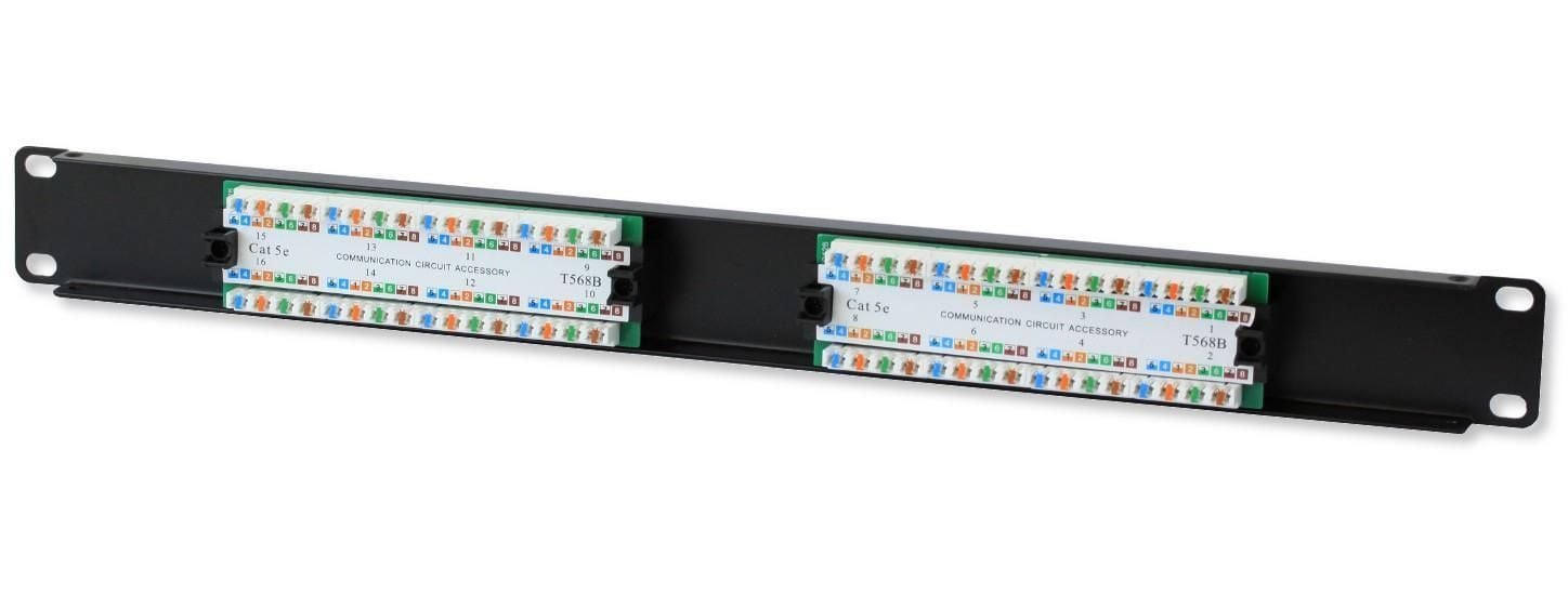 Pannello Patch UTP 16 Posti RJ45 Cat5E Techly - Techly Professional I-PP 16-RU-C5ET