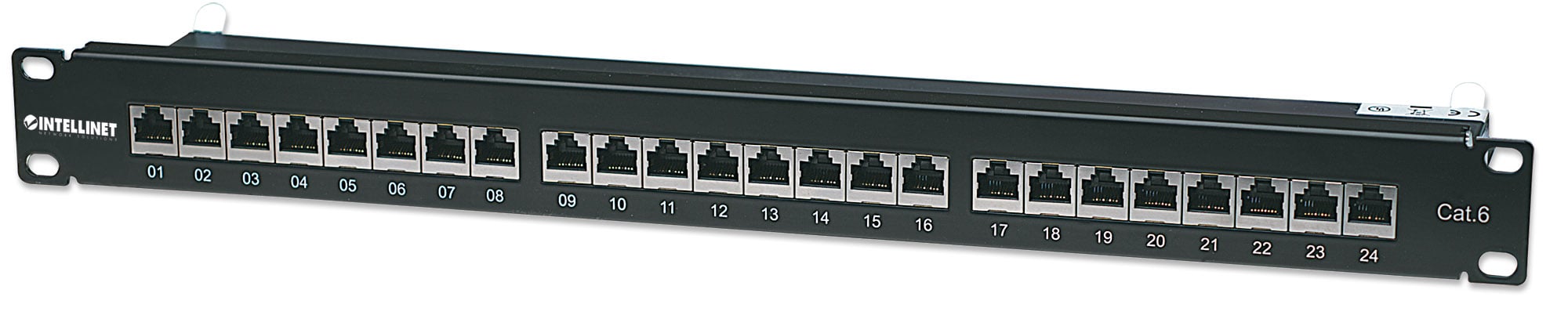 Pannello Patch STP 24 posti RJ45 Cat6 - Intellinet I-PP 24-RS-C6