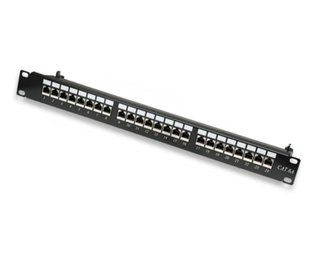 Pannello Patch STP 24 Porte RJ45 Cat6A - Intellinet I-PP 24-RS-C6A