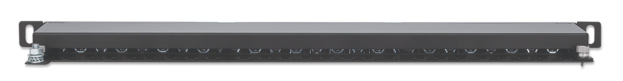 Pannello Patch 24 Posti 19'' 0.5U Cat6a Schermato Nero - Intellinet I-PP 24-RS-C6ABH