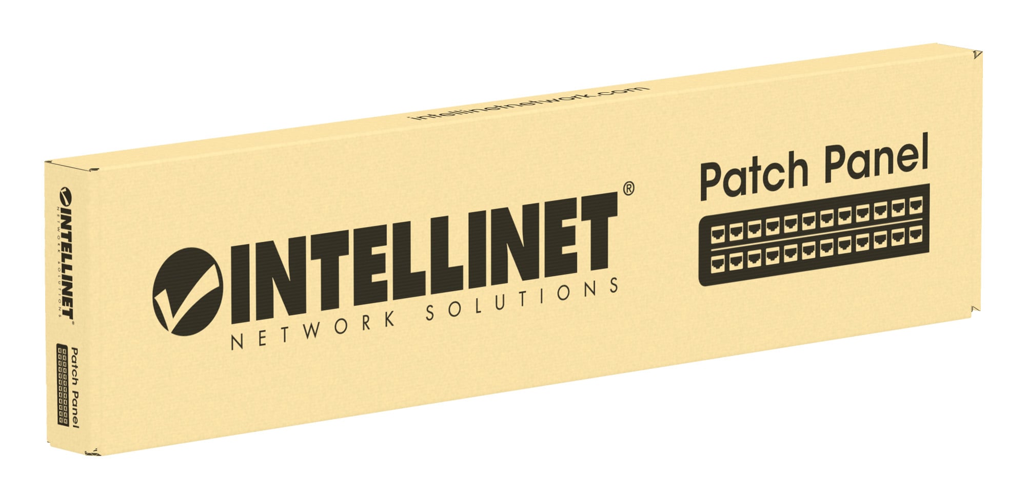 Pannello Patch 24 Posti 19'' 0.5U Cat6a Schermato Nero - Intellinet I-PP 24-RS-C6ABH