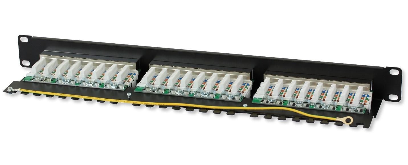 Pannello Patch STP 24 Posti RJ45 Cat6A Techly - Techly Professional I-PP 24-RS-C6AT