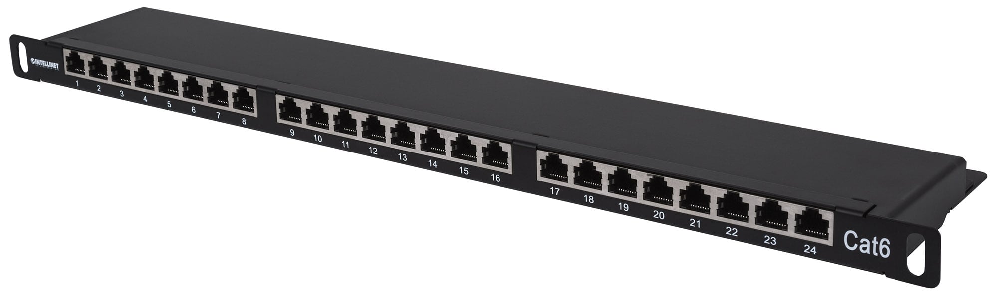 Pannello Patch 24 posti 19'' 0.5U Cat6 FTP Nero - Intellinet I-PP 24-RS-C6BH
