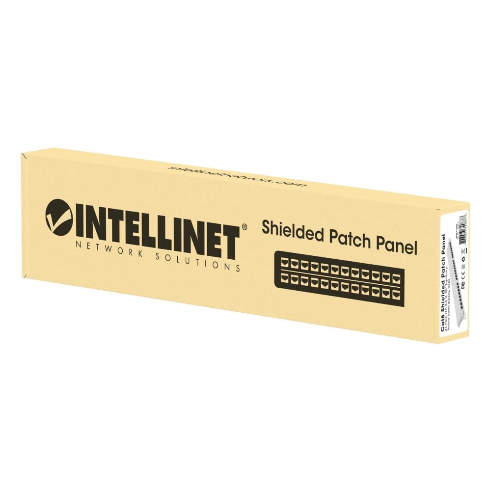 Pannello Patch 24 posti 19'' 0.5U Cat6 FTP Nero - Intellinet I-PP 24-RS-C6BH