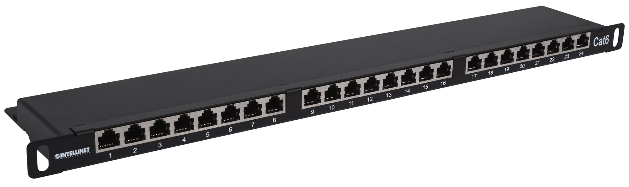 Pannello Patch 24 posti 19'' 0.5U Cat6 FTP Nero - Intellinet I-PP 24-RS-C6BH