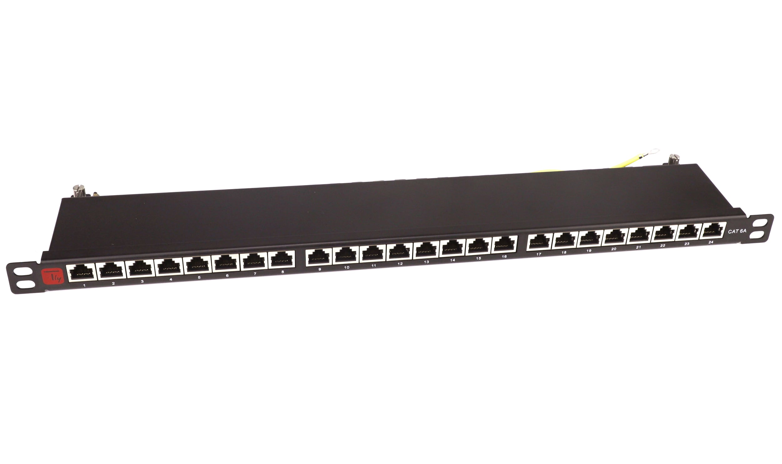 Pannello Patch STP 24 Posti RJ45 19'' 0.5U Cat6 Nero - Techly Professional I-PP 24-RS-C6BHT