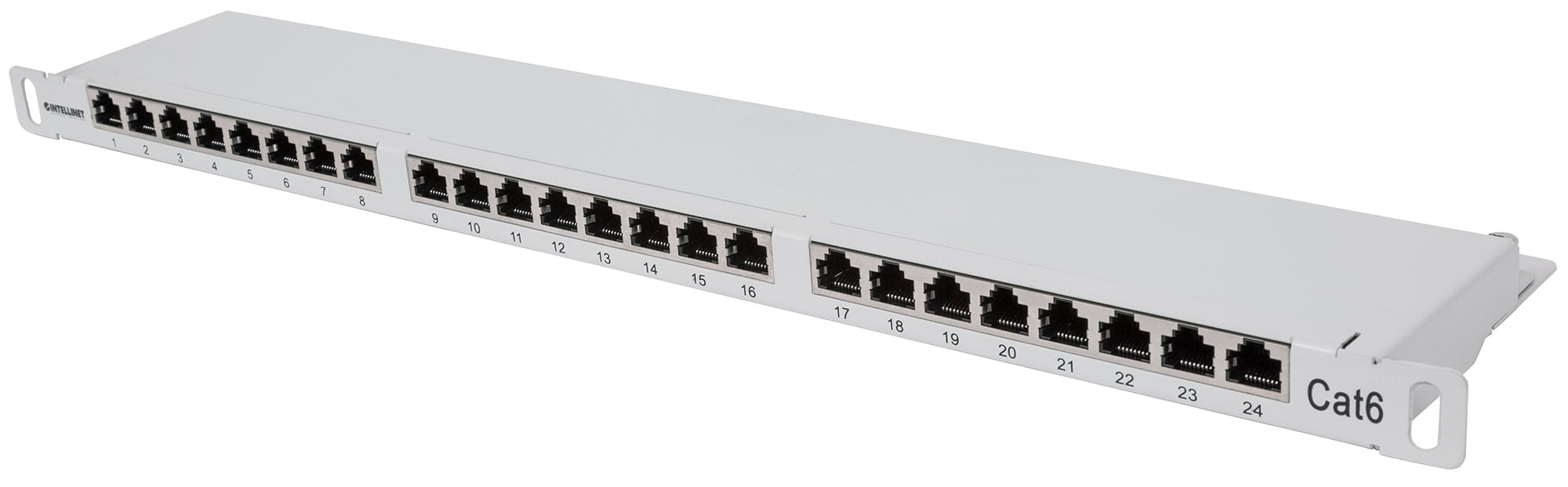 Pannello Patch 24 posti 19'' 0.5U Cat6 FTP Grigio - Intellinet I-PP 24-RS-C6GH