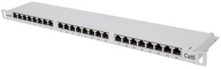 Pannello Patch 24 posti 19" 0.5U Cat6 FTP Grigio - Intellinet I-PP 24-RS-C6GH