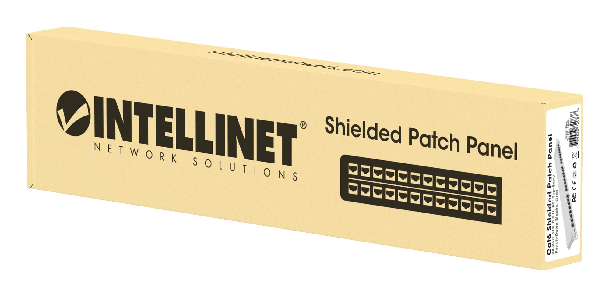 Pannello Patch 24 posti 19'' 0.5U Cat6 FTP Grigio - Intellinet I-PP 24-RS-C6GH