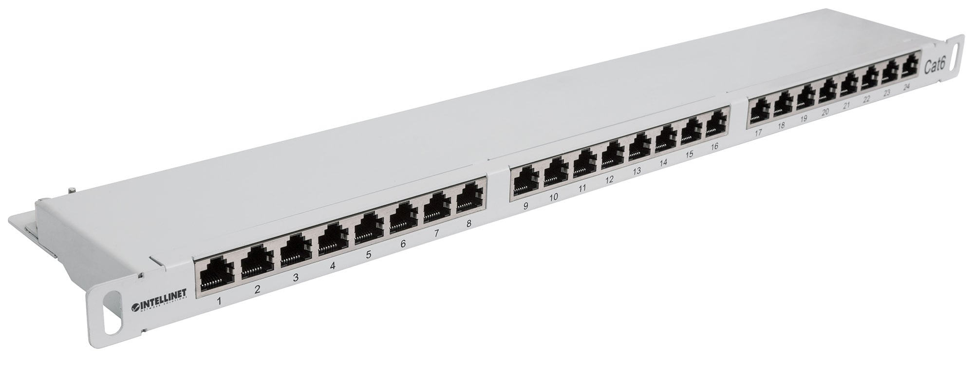 Pannello Patch 24 posti 19'' 0.5U Cat6 FTP Grigio - Intellinet I-PP 24-RS-C6GH