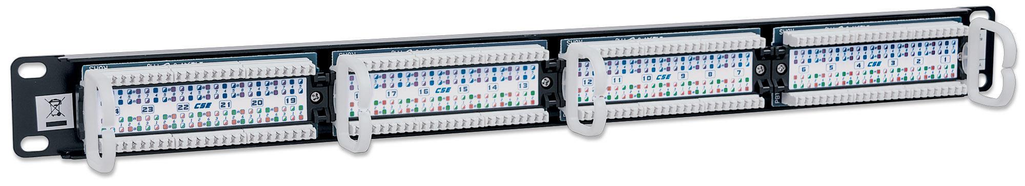 Pannello Patch UTP 24 posti RJ45 Cat5E - Intellinet I-PP 24-RU-C5E