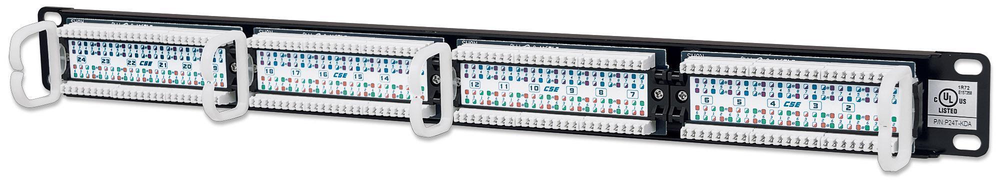 Pannello Patch UTP 24 posti RJ45 Cat5E - Intellinet I-PP 24-RU-C5E