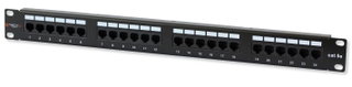 Pannello Patch UTP 24 Porte RJ45 Cat5E 19" - Techly Professional I-PP 24-RU-C5ET