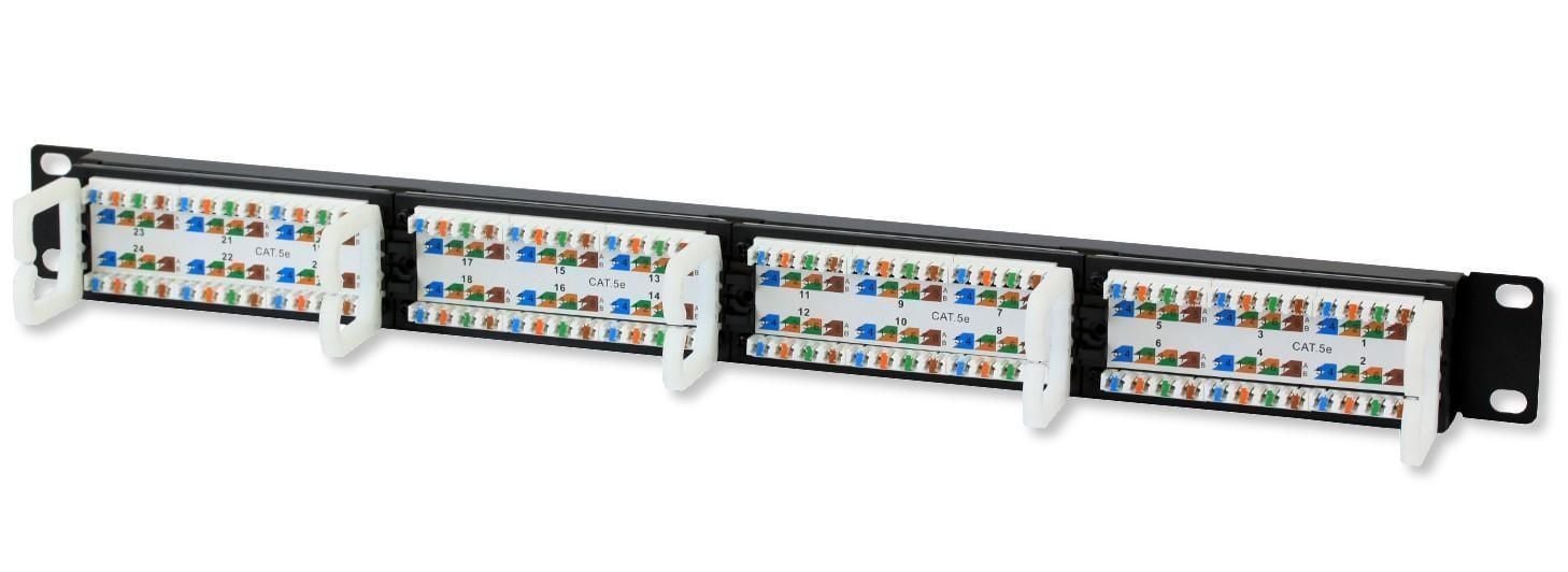 Pannello Patch UTP 24 Posti RJ45 Cat5E Techly - Techly Professional I-PP 24-RU-C5ET