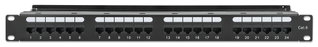 Pannello Patch UTP 24 Porte RJ45 Cat6 con Barra Gestione Cavi - Intellinet I-PP 24-RU-C63MU