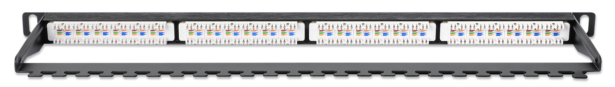 Pannello Patch UTP 24 Posti RJ45 0,5 U Cat6 Nero - Intellinet I-PP 24-RU-C6H