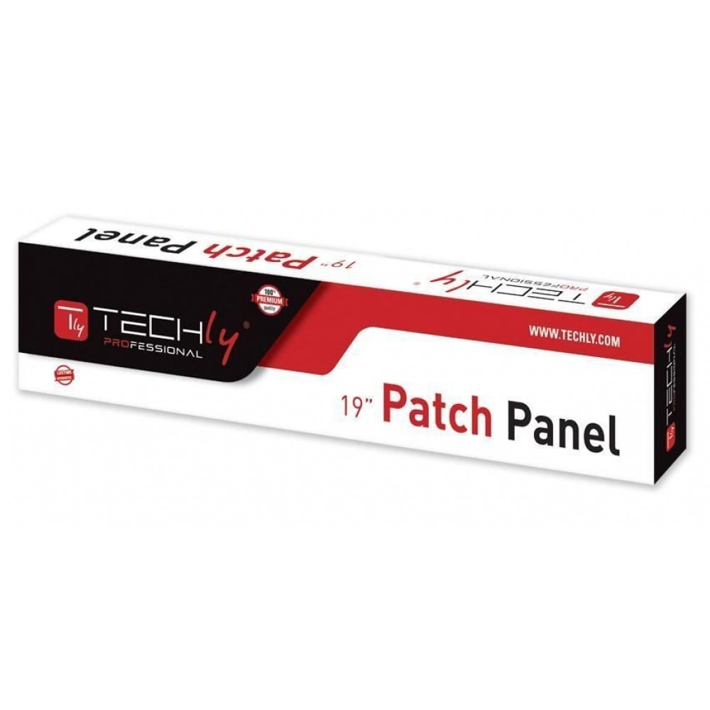 Pannello Patch UTP 24 Posti RJ45 Cat6 con barra gestione cavi - Techly Professional I-PP 24-RU-C6T-BAR